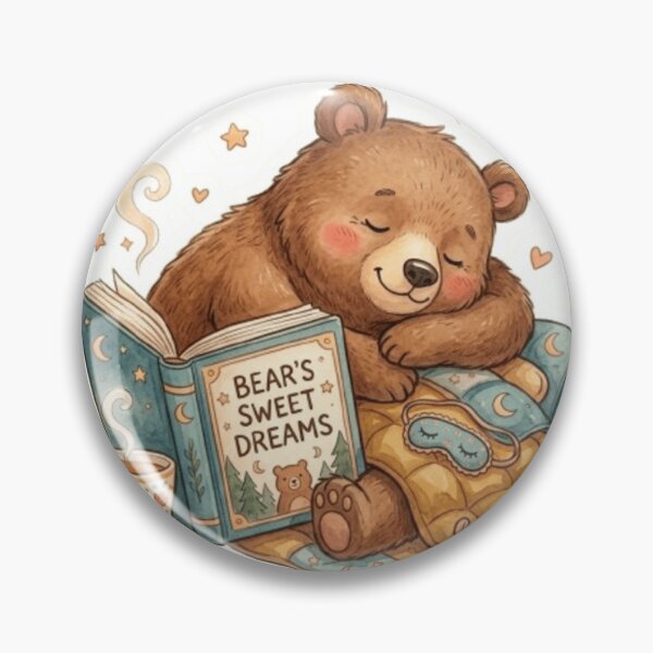 Item preview, Sleepy Reading Bear designed and sold by Thalora Store.