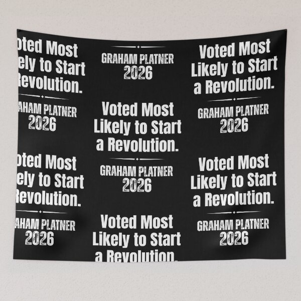 Artikelvorschau, Graham Platner 2026 – Der wahrscheinlichste Revolutionär (Modern Bold Text) entworfen und verkauft von EarthArtDesigns.