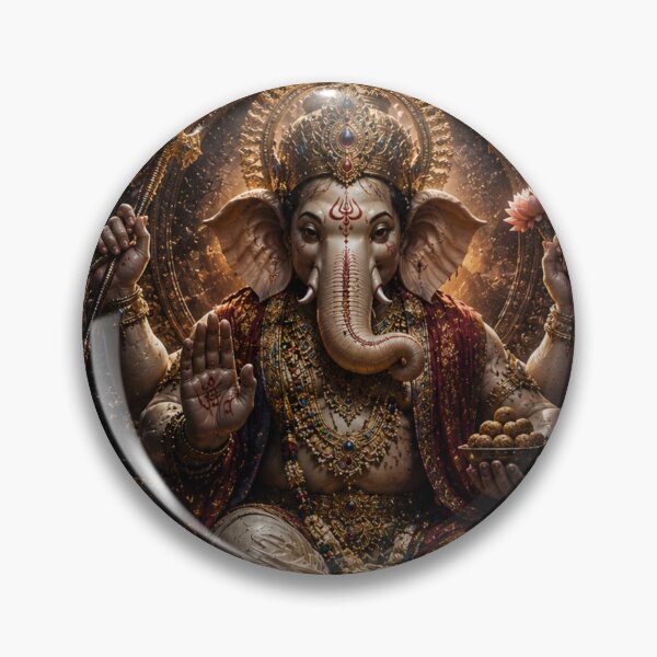 Item preview, Ganesh Chaturthi Series – Sacred Temple Lord Ganesha Throne Artwork designed and sold by Homyar.
