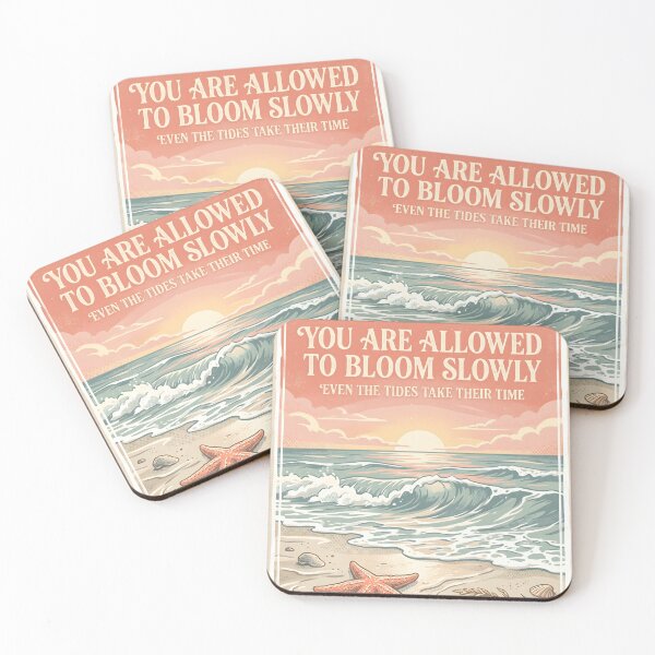 Item preview, You Are Allowed to Bloom Slowly – Ocean Therapy Poster Design designed and sold by Sea Gem.
