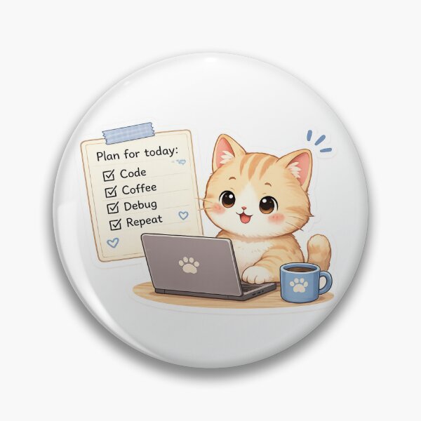 Item preview, Cute programmer cat- plan for today  designed and sold by saeede-afshari.