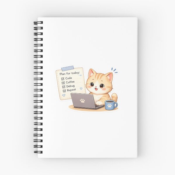 Item preview, Cute programmer cat- plan for today  designed and sold by saeede-afshari.