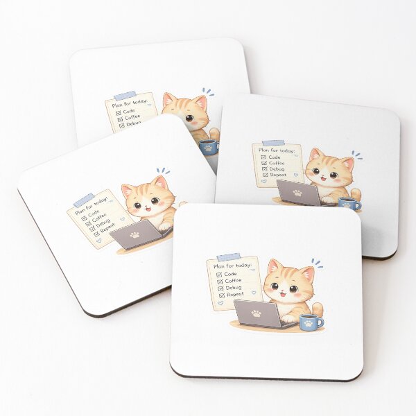 Item preview, Cute programmer cat- plan for today  designed and sold by saeede-afshari.