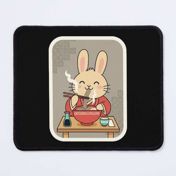 Item preview, Cute Bunny Enjoying Ramen in Cozy Japanese Noodle House designed and sold by JordynLadukeg65.