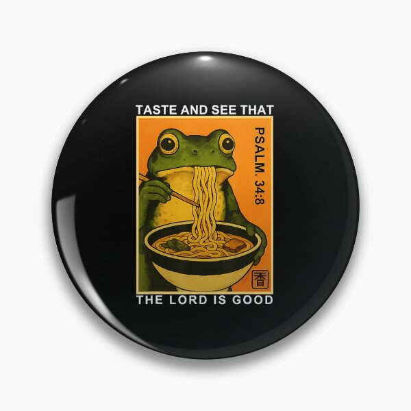 Item preview, Taste And See Psalm 34:8 Frog Noodle Bowl Retro Anime Style designed and sold by titanlevi.