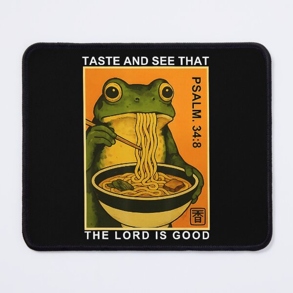 Item preview, Taste And See Psalm 34:8 Frog Noodle Bowl Retro Anime Style designed and sold by titanlevi.