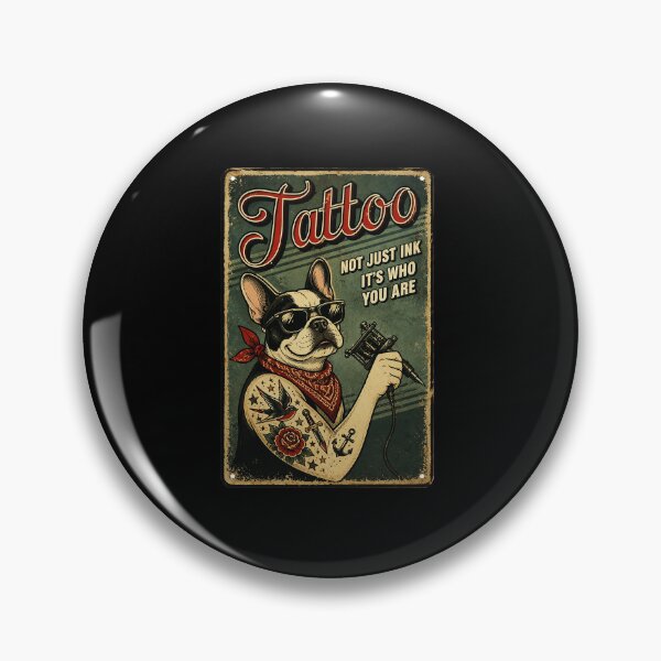 Item preview, Vintage Tattoo Bulldog With Old School Ink Studio Vibes designed and sold by Modaozushi216.