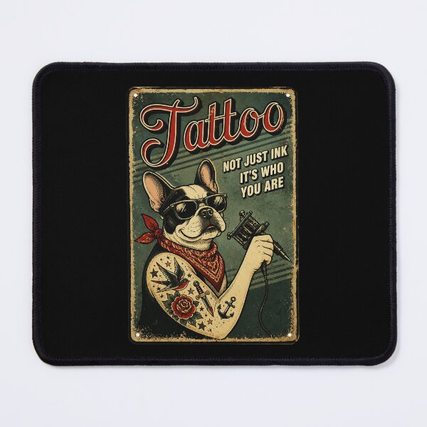 Item preview, Vintage Tattoo Bulldog With Old School Ink Studio Vibes designed and sold by Modaozushi216.