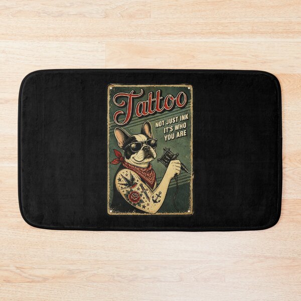 Item preview, Vintage Tattoo Bulldog With Old School Ink Studio Vibes designed and sold by Modaozushi216.