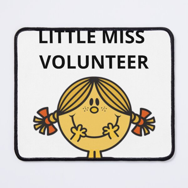 Item preview, Little Miss Volunteer button designed and sold by ButtonBar.