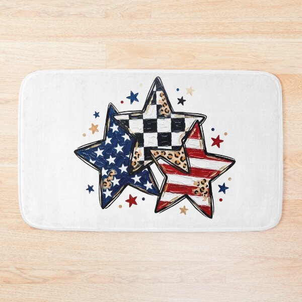 Item preview, Patriotic Racing Flag & Leopard Print Stars designed and sold by HUTEND.