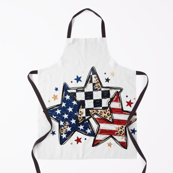 Item preview, Patriotic Racing Flag & Leopard Print Stars designed and sold by HUTEND.