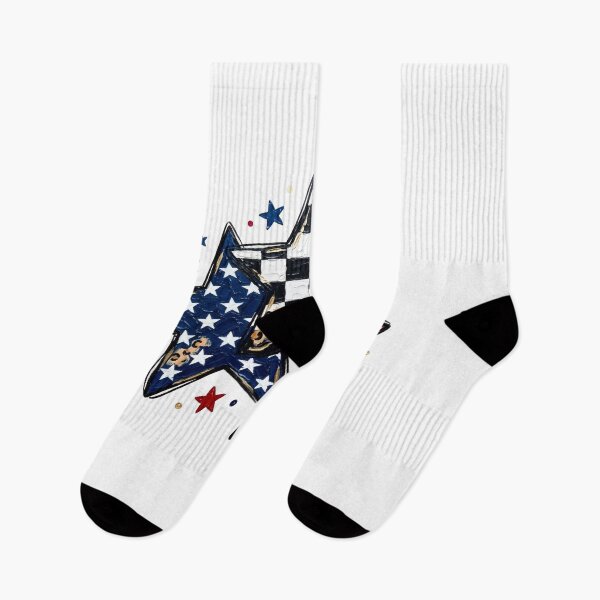 Item preview, Patriotic Racing Flag & Leopard Print Stars designed and sold by HUTEND.