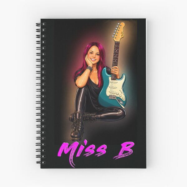 Item preview, Miss B – Neon Rock Guitar Girl Cartoon Art | Glam Rock Music Illustration designed and sold by Top Dog Tees.