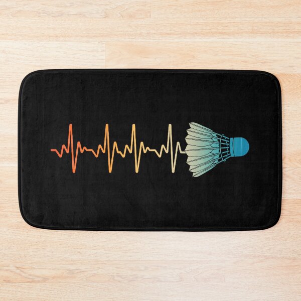 Item preview, Badminton Heartbeat Line With Shuttlecock Sports designed and sold by allistermariam.