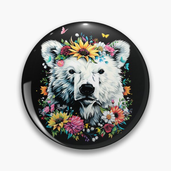 Item preview, Funny Polar Bear Floral Colorful Boys Girls Kids designed and sold by rafaeltto.