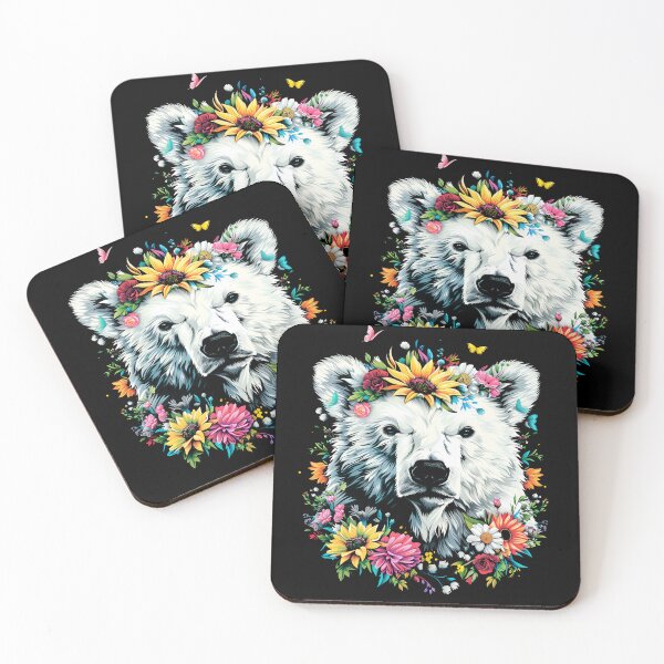 Item preview, Funny Polar Bear Floral Colorful Boys Girls Kids designed and sold by rafaeltto.