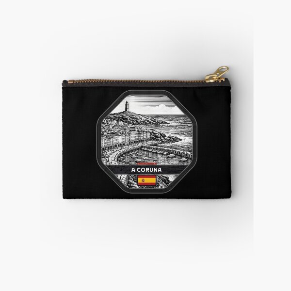 Item preview, A Coruna Spain Linocut Style  designed and sold by Thistle-TShop.