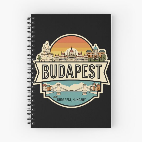 Item preview, Retro Budapest Hungary Vintage Travel Badge designed and sold by Imaginationbeyond.