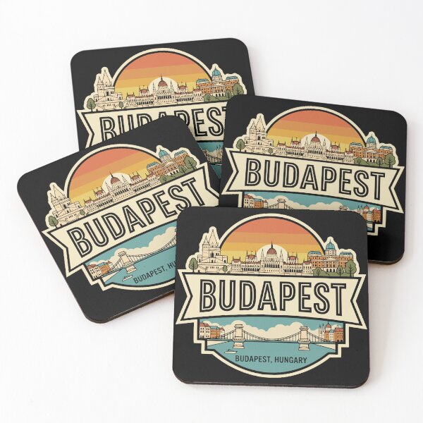 Item preview, Retro Budapest Hungary Vintage Travel Badge designed and sold by Imaginationbeyond.
