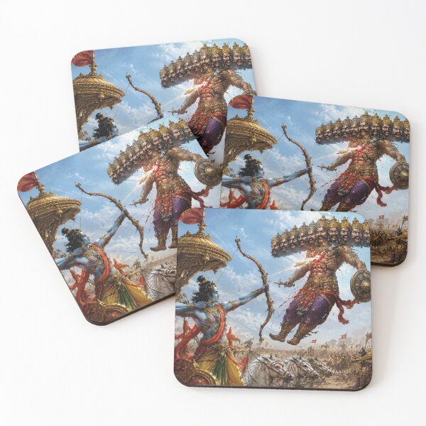 Item preview, Dussehra Vijayadashami Series – Lord Rama Final Battle Artwork designed and sold by Homyar.
