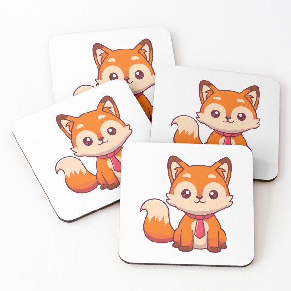 Item preview, Cute Fox Wearing Red Tie Cartoon designed and sold by Nirwestwarr.