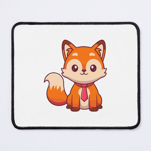 Item preview, Cute Fox Wearing Red Tie Cartoon designed and sold by Nirwestwarr.