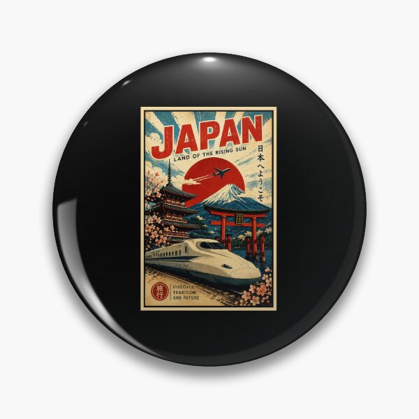 Item preview, Vintage Japan Travel Poster With Bullet Train And Mount Fuji designed and sold by eliramaison.