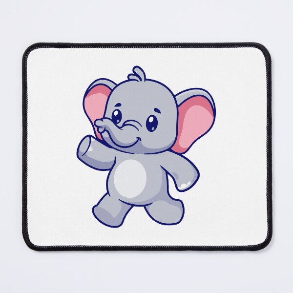 Item preview, Cute Baby Elephant Waving Cartoon designed and sold by Nirwestwarr.