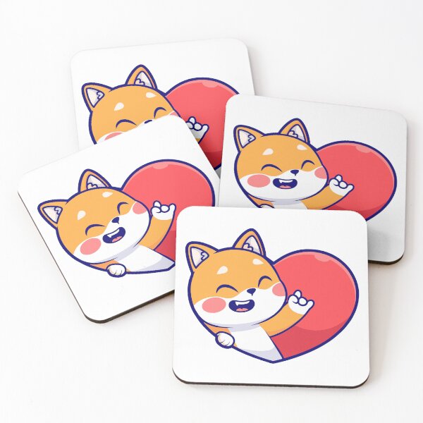 Item preview, Cute Shiba Inu Dog with Huge Love Heart designed and sold by Nirwestwarr.