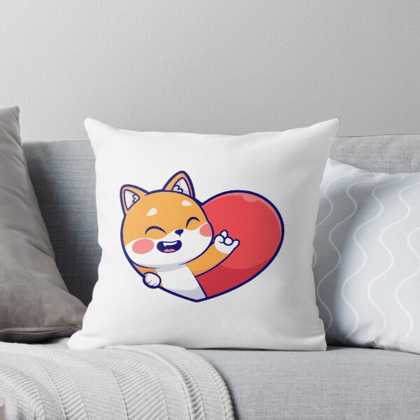 Item preview, Cute Shiba Inu Dog with Huge Love Heart designed and sold by Nirwestwarr.