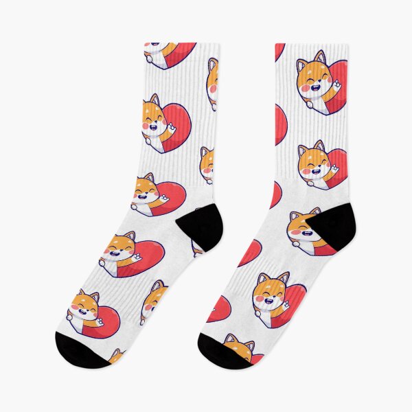 Item preview, Cute Shiba Inu Dog with Huge Love Heart designed and sold by Nirwestwarr.
