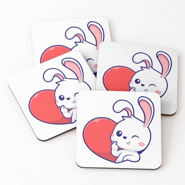 Item preview, Cute Winking Bunny Rabbit with Love Heart designed and sold by Nirwestwarr.