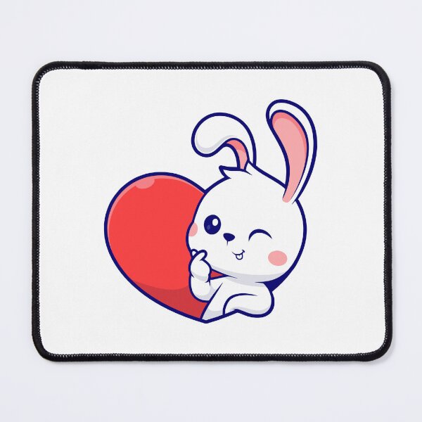 Item preview, Cute Winking Bunny Rabbit with Love Heart designed and sold by Nirwestwarr.