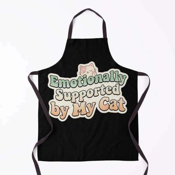 Item preview, Emotionally Supported by My Cat Funny Retro Typography Quote designed and sold by  BreedCraft Studio.