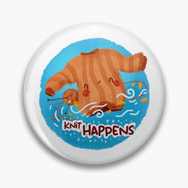 Item preview, Knit Happens - Funny Knitting Pun designed and sold by Vuckovicdraws.