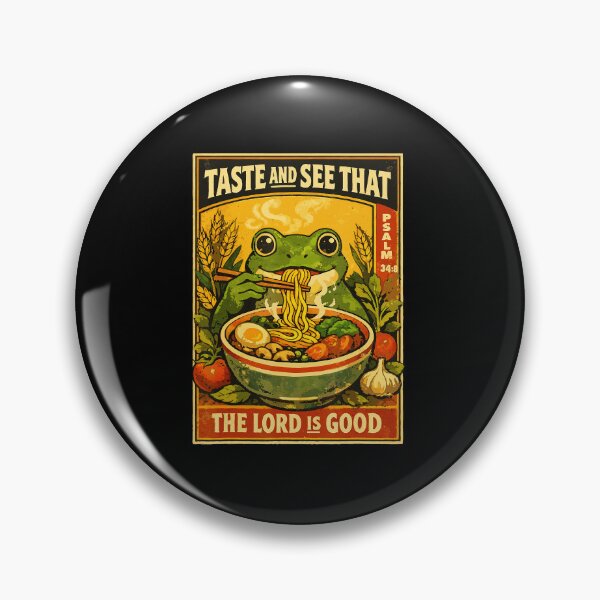 Item preview, Taste and See The Lord Is Good Frog Ramen Psalm designed and sold by titanlevi.