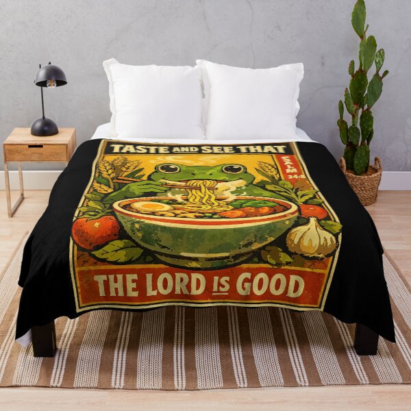 Item preview, Taste and See The Lord Is Good Frog Ramen Psalm designed and sold by titanlevi.