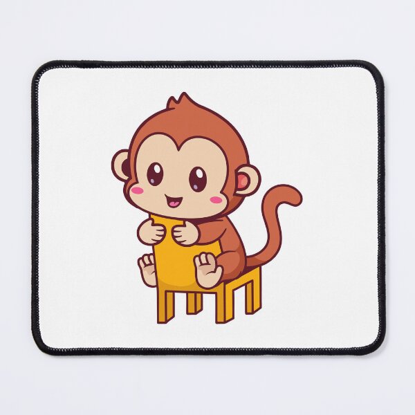 Item preview, Cute Little Monkey Sitting on Yellow Chair designed and sold by Nirwestwarr.