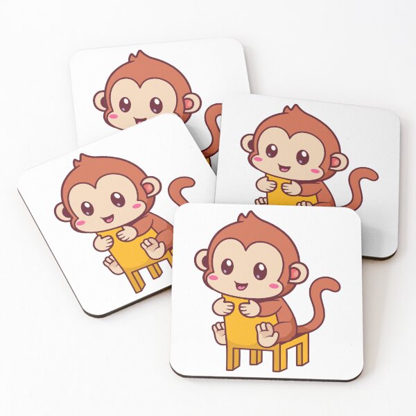 Item preview, Cute Little Monkey Sitting on Yellow Chair designed and sold by Nirwestwarr.