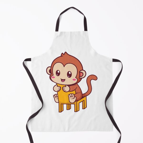 Item preview, Cute Little Monkey Sitting on Yellow Chair designed and sold by Nirwestwarr.