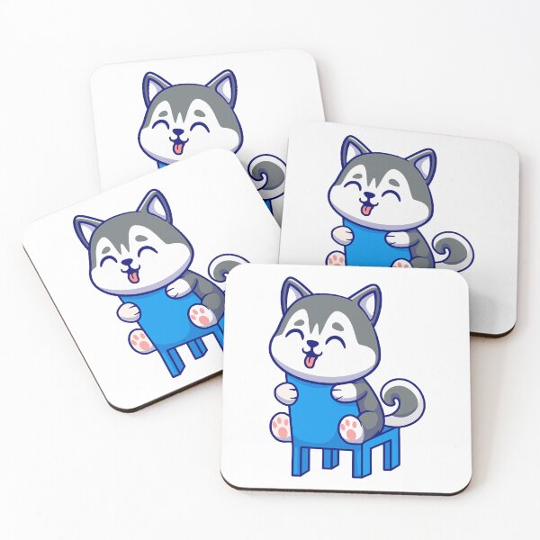 Item preview, Cute Husky Dog Sitting on Blue Chair designed and sold by Nirwestwarr.