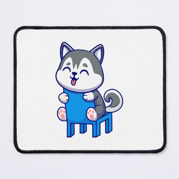 Item preview, Cute Husky Dog Sitting on Blue Chair designed and sold by Nirwestwarr.