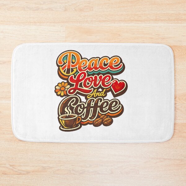 Item preview, Peace Love And Coffee, Retro Vintage designed and sold by graphic-genie.