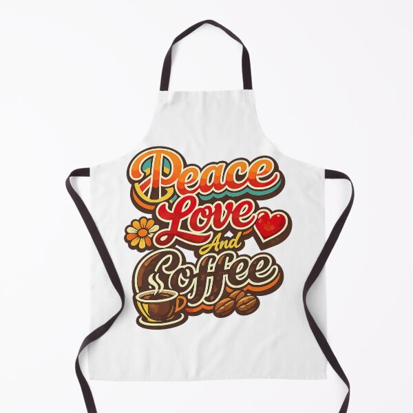 Item preview, Peace Love And Coffee, Retro Vintage designed and sold by graphic-genie.