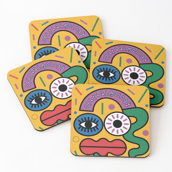 Item preview, Cute Cartoon Abstract Ophthalmology Yellow ,brafdesign  designed and sold by Brafdesign.