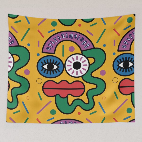 Item preview, Cute Cartoon Abstract Ophthalmology Yellow ,brafdesign  designed and sold by Brafdesign.