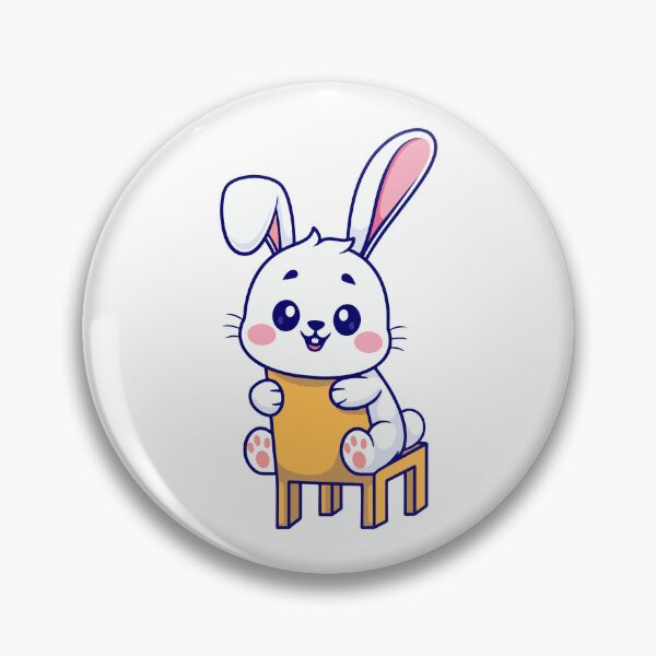 Item preview, Cute White Bunny Rabbit Sitting on Chair designed and sold by Nirwestwarr.