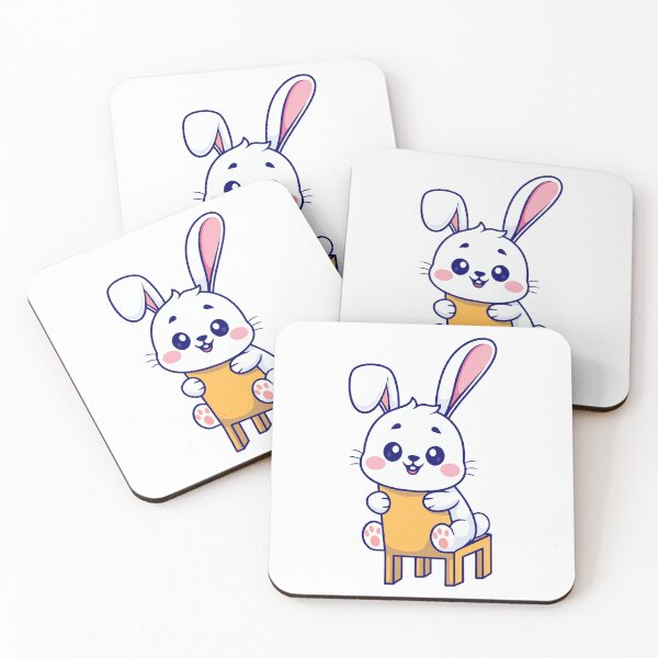 Item preview, Cute White Bunny Rabbit Sitting on Chair designed and sold by Nirwestwarr.