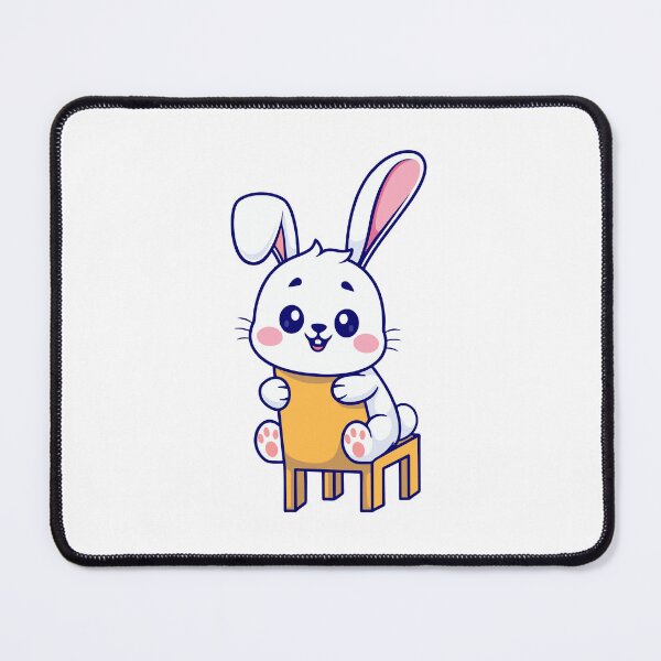 Item preview, Cute White Bunny Rabbit Sitting on Chair designed and sold by Nirwestwarr.